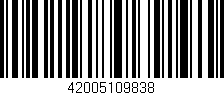 Código de barras (EAN, GTIN, SKU, ISBN): '42005109838'