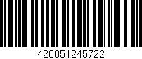 Código de barras (EAN, GTIN, SKU, ISBN): '420051245722'