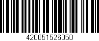 Código de barras (EAN, GTIN, SKU, ISBN): '420051526050'