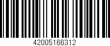 Código de barras (EAN, GTIN, SKU, ISBN): '42005166312'