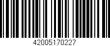 Código de barras (EAN, GTIN, SKU, ISBN): '42005170227'