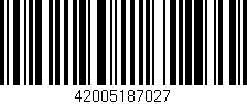 Código de barras (EAN, GTIN, SKU, ISBN): '42005187027'