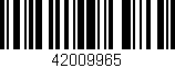 Código de barras (EAN, GTIN, SKU, ISBN): '42009965'