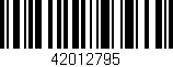 Código de barras (EAN, GTIN, SKU, ISBN): '42012795'