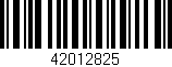 Código de barras (EAN, GTIN, SKU, ISBN): '42012825'