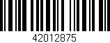 Código de barras (EAN, GTIN, SKU, ISBN): '42012875'