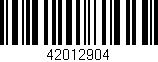 Código de barras (EAN, GTIN, SKU, ISBN): '42012904'