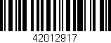 Código de barras (EAN, GTIN, SKU, ISBN): '42012917'