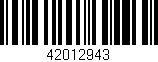Código de barras (EAN, GTIN, SKU, ISBN): '42012943'
