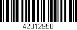 Código de barras (EAN, GTIN, SKU, ISBN): '42012950'