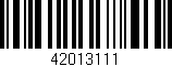 Código de barras (EAN, GTIN, SKU, ISBN): '42013111'