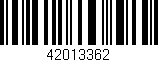 Código de barras (EAN, GTIN, SKU, ISBN): '42013362'
