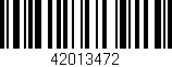 Código de barras (EAN, GTIN, SKU, ISBN): '42013472'