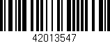 Código de barras (EAN, GTIN, SKU, ISBN): '42013547'