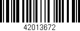 Código de barras (EAN, GTIN, SKU, ISBN): '42013672'