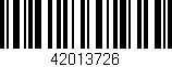 Código de barras (EAN, GTIN, SKU, ISBN): '42013726'