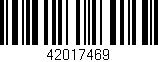 Código de barras (EAN, GTIN, SKU, ISBN): '42017469'