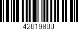 Código de barras (EAN, GTIN, SKU, ISBN): '42019800'