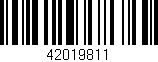 Código de barras (EAN, GTIN, SKU, ISBN): '42019811'