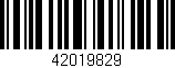 Código de barras (EAN, GTIN, SKU, ISBN): '42019829'