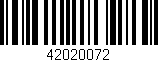 Código de barras (EAN, GTIN, SKU, ISBN): '42020072'