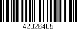 Código de barras (EAN, GTIN, SKU, ISBN): '42026405'