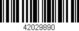 Código de barras (EAN, GTIN, SKU, ISBN): '42029890'