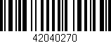 Código de barras (EAN, GTIN, SKU, ISBN): '42040270'