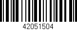 Código de barras (EAN, GTIN, SKU, ISBN): '42051504'