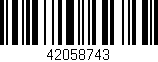 Código de barras (EAN, GTIN, SKU, ISBN): '42058743'