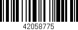 Código de barras (EAN, GTIN, SKU, ISBN): '42058775'