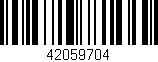 Código de barras (EAN, GTIN, SKU, ISBN): '42059704'