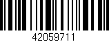 Código de barras (EAN, GTIN, SKU, ISBN): '42059711'