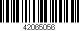 Código de barras (EAN, GTIN, SKU, ISBN): '42065056'