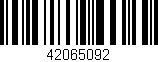 Código de barras (EAN, GTIN, SKU, ISBN): '42065092'