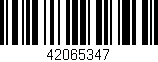 Código de barras (EAN, GTIN, SKU, ISBN): '42065347'