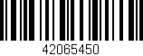Código de barras (EAN, GTIN, SKU, ISBN): '42065450'