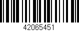 Código de barras (EAN, GTIN, SKU, ISBN): '42065451'