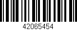 Código de barras (EAN, GTIN, SKU, ISBN): '42065454'