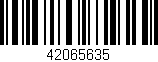 Código de barras (EAN, GTIN, SKU, ISBN): '42065635'