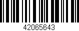 Código de barras (EAN, GTIN, SKU, ISBN): '42065643'
