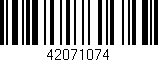 Código de barras (EAN, GTIN, SKU, ISBN): '42071074'