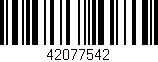 Código de barras (EAN, GTIN, SKU, ISBN): '42077542'