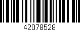 Código de barras (EAN, GTIN, SKU, ISBN): '42078528'