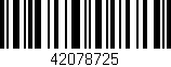 Código de barras (EAN, GTIN, SKU, ISBN): '42078725'