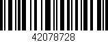 Código de barras (EAN, GTIN, SKU, ISBN): '42078728'