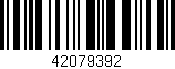 Código de barras (EAN, GTIN, SKU, ISBN): '42079392'