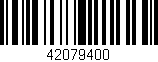 Código de barras (EAN, GTIN, SKU, ISBN): '42079400'