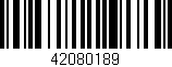 Código de barras (EAN, GTIN, SKU, ISBN): '42080189'