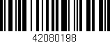 Código de barras (EAN, GTIN, SKU, ISBN): '42080198'
